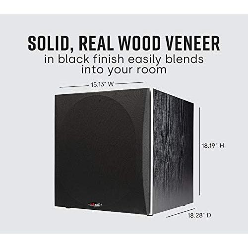  [아마존베스트]Polk Audio PSW505 12 Powered Subwoofer - High Precision Bass with Extreme Power & Wide Soundstage | Up to 460 Watts | Big Bass at a Great Value