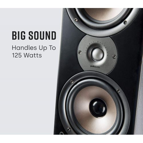  [아마존베스트]Polk Audio Monitor 70 Series II Floorstanding Speaker - Bestseller for Home Audio | Big Sound, | Incredible Value | 1 (1-inch) Tweeter and 4 (6.5-inch) Woofers | Black, Single