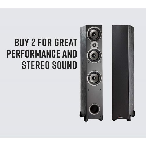  [아마존베스트]Polk Audio Monitor 60 Series II Floorstanding Speaker - Bestseller for Home Audio | Big Sound, | Affordable Price | 1 (1-inch) Tweeter and 3 (5.25-inch) Woofers | Black, Single