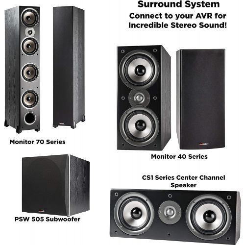  [아마존베스트]Polk Audio Monitor 60 Series II Floorstanding Speaker - Bestseller for Home Audio | Big Sound, | Affordable Price | 1 (1-inch) Tweeter and 3 (5.25-inch) Woofers | Black, Single