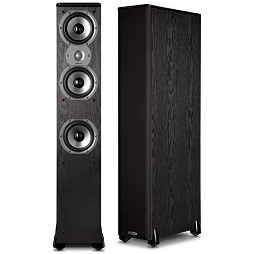  [아마존베스트]Polk Audio TSi400 4-Way Tower Speakers with Three 5-1/4 Drivers - Pair (Black)