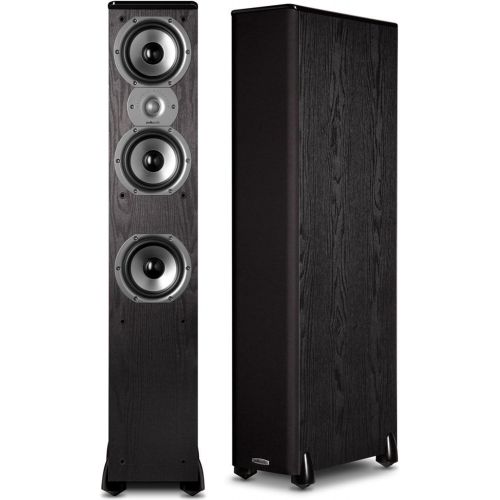  [아마존베스트]Polk Audio TSi400 4-Way Tower Speakers with Three 5-1/4 Drivers - Pair (Black)