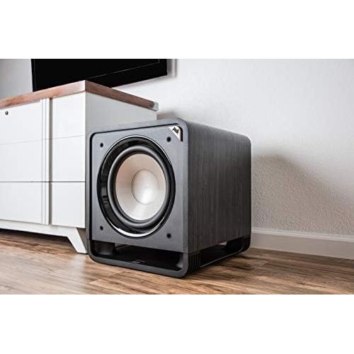  [아마존베스트]Polk Audio HTS 12 Powered Subwoofer with Power Port Technology | 12” Woofer, up to 400W Amp | For the Ultimate Home Theater Experience | Modern Sub that Fits in any Setting | Washe