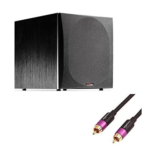  [아마존베스트]Polk Audio PSW505 Powered Subwoofer with AmazonBasics Subwoofer Cable - 25 Feet