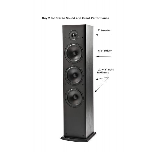  Polk Audio 5.1 Channel Home Theater System with Powered Subwoofer |Two (2) T15 Bookshelf, One (1) T30 Center Channel, Two (2) T50 Tower Speakers, PSW10 Sub | Alexa + HEOS