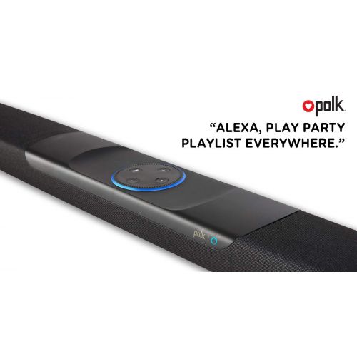  Polk Audio Command Sound Bar with Hands-free Amazon Alexa Voice Control (New Update with Multi-Room Music Built-In), 4K HDMI, and Fire TV Compatible for Your Home Theater