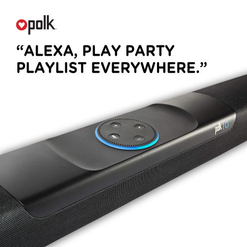  Polk Audio Command Sound Bar with Hands-free Amazon Alexa Voice Control (New Update with Multi-Room Music Built-In), 4K HDMI, and Fire TV Compatible for Your Home Theater