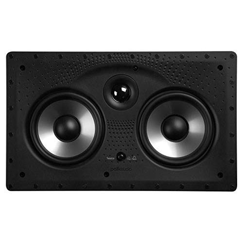  Polk Audio 255c-RT In-Wall Center Channel Speaker (2) 5.25 Drivers - The Vanishing Series | Easily Fits into the Wall | Power Port | Paintable Grille
