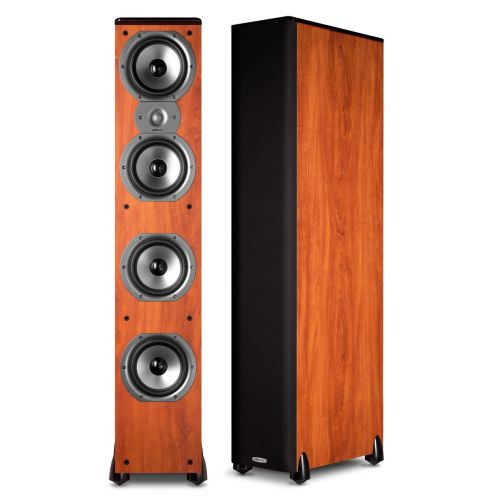  Polk Audio TSi500 High Performance Tower Speakers with Four 6-1/2 Drivers - Pair (Cherry)