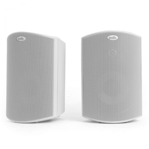  Polk Audio Atrium 5 Outdoor Speakers with Powerful Bass (Pair, White) - All-Weather Durability | Broad Sound Coverage | Speed-Lock Mounting System