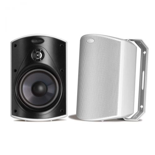  Polk Audio Atrium 5 Outdoor Speakers with Powerful Bass (Pair, White) - All-Weather Durability | Broad Sound Coverage | Speed-Lock Mounting System