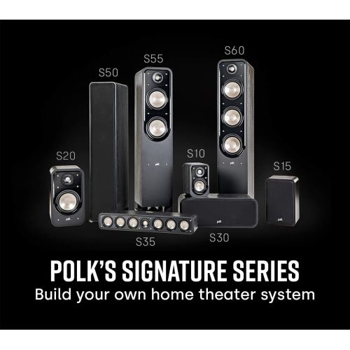  Polk Audio Signature Series S55 Floor Standing Speaker ? (2) 6.5” Drivers, Stylish Looks, Big Sound, Bi-Wire & Bi-Amp, Detachable Magnetic Grille (Discontinued by Manufacturer)