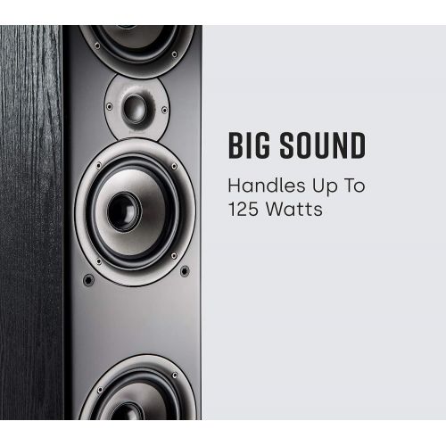  Polk Audio Monitor 60 Series II Floorstanding Speaker (Black, Single) - for Home Audio Affordable Price 1 Tweeter, (3) 5.25 Woofers