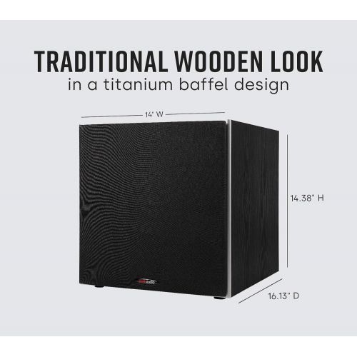  Polk Audio PSW10 10 Powered Subwoofer - Power Port Technology, Up to 100 Watts, Big Bass in Compact Design, Easy Setup with Home Theater Systems Black