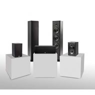 Polk Audio T Series 5 Channel Home Theater Bundle Includes Two (2) T15 Bookshelf, One (1) T30 Center Channel & Two (2) T50 Tower Speakers Premium Sound at a Great Value Dolby and D
