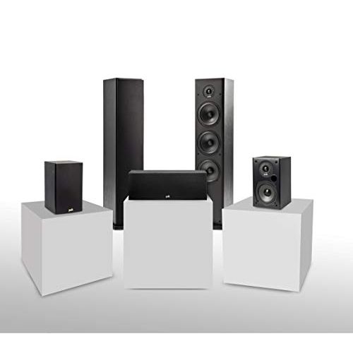  Polk Audio T Series 5 Channel Home Theater Bundle Includes Two (2) T15 Bookshelf, One (1) T30 Center Channel & Two (2) T50 Tower Speakers Premium Sound at a Great Value Dolby and D