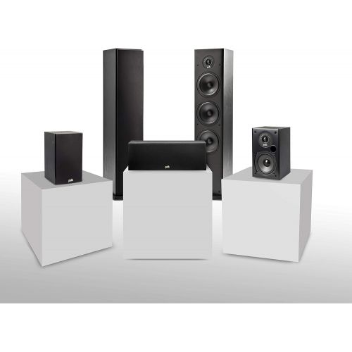  Polk Audio T Series 5 Channel Home Theater Bundle Includes Two (2) T15 Bookshelf, One (1) T30 Center Channel & Two (2) T50 Tower Speakers Premium Sound at a Great Value Dolby and D