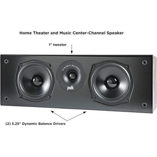  Polk Audio T Series 5 Channel Home Theater Bundle Includes Two (2) T15 Bookshelf, One (1) T30 Center Channel & Two (2) T50 Tower Speakers Premium Sound at a Great Value Dolby and D