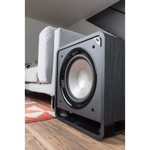  Polk Audio HTS 12 Powered Subwoofer with Power Port Technology 12” Woofer, up to 400W Amp For the Ultimate Home Theater Experience Modern Sub that Fits in any Setting Washed Black