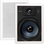 Polk Audio RC85i 2-way Premium In-Wall 8 Speakers (Pair) Perfect for Damp and Humid Indoor/Outdoor Placement (White, Paintable Grille)