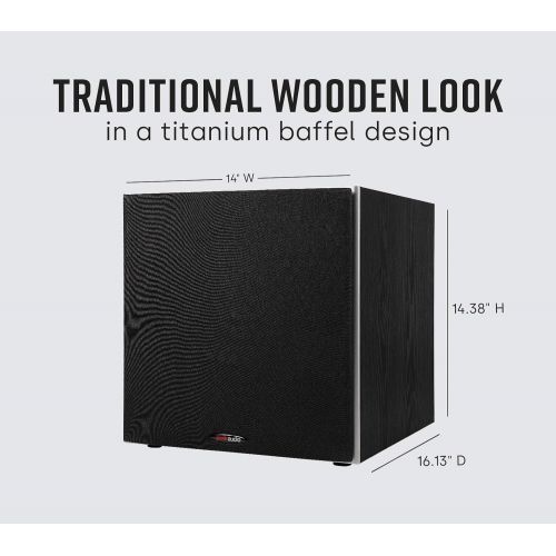  [아마존베스트]Polk Audio PSW10 10 Powered Subwoofer - Power Port Technology, Up to 100 Watts, Big Bass in Compact Design, Easy Setup with Home Theater Systems Black