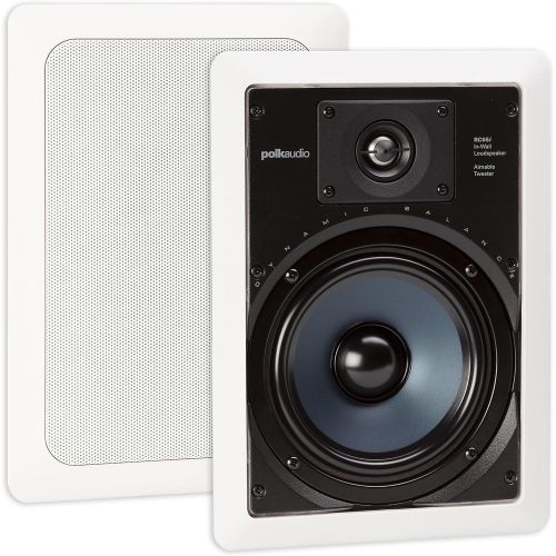  [아마존베스트]Polk Audio RC65i 2-way Premium In-Wall 6.5-Speakers (Pair) | Perfect-for Damp-and Humid Indoor/Outdoor Placement | (White, Paintable-Grille)