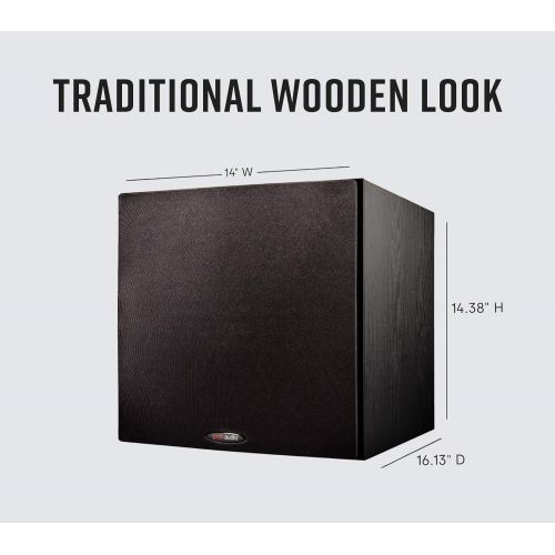  [아마존베스트]Polk Audio PSW108 10 Powered Subwoofer | 100W Peak Power | Explosive Performance for Movies & Music | Black