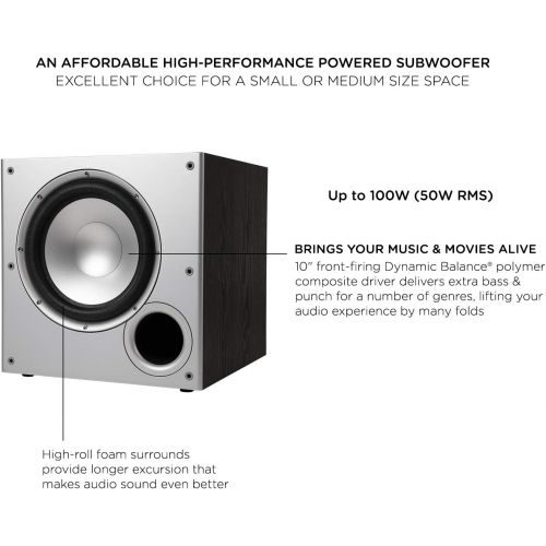  [아마존베스트]Polk Audio 255c-RT in-Wall Center Channel Speaker (2) 5.25 Drivers & Audio PSW10 10 Powered Subwoofer - Featuring High Current Amp and Low-Pass Filter | Up to 100 Watts | Big Bass