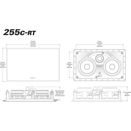  [아마존베스트]Polk Audio 255c-RT in-Wall Center Channel Speaker (2) 5.25 Drivers & Audio PSW10 10 Powered Subwoofer - Featuring High Current Amp and Low-Pass Filter | Up to 100 Watts | Big Bass