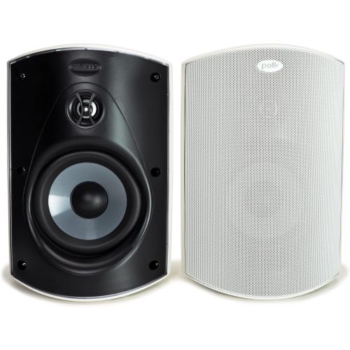  [아마존베스트]Polk Audio Atrium 5 Outdoor Speakers with Powerful Bass (Pair, White), All-Weather Durability, Broad Sound Coverage, Speed-Lock Mounting System