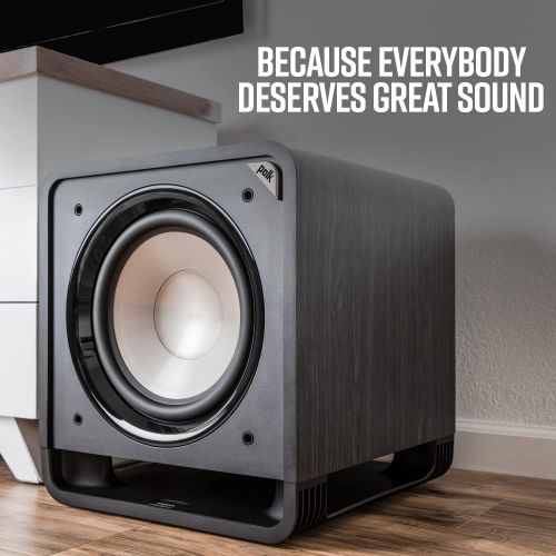  [아마존베스트]Polk Audio HTS 10 Powered Subwoofer with Power Port Technology | 10” Woofer, up to 200W Amp | For the Ultimate Home Theater Experience | Modern Sub that Fits in any Setting | Washe