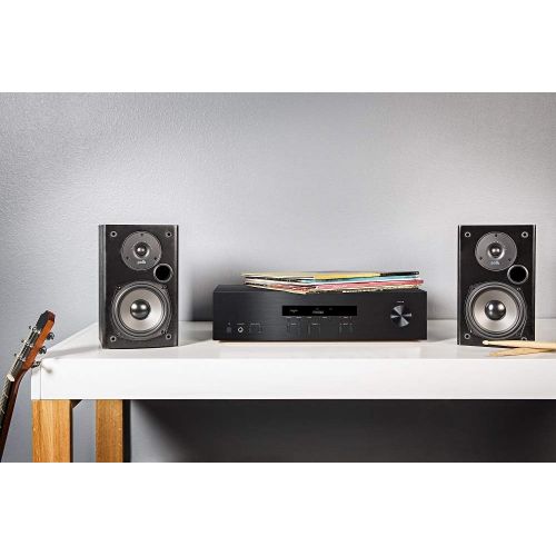  Polk Audio T15 100 Watt Home Theater Bookshelf Speakers ? Hi-Res Audio with Deep Bass Response Dolby and DTS Surround Wall-Mountable Pair, Black