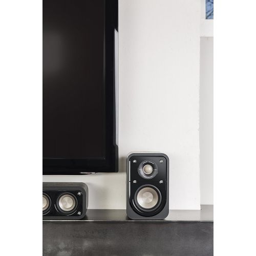  Polk Audio Signature Series S10 Bookshelf Speakers (Pair, Black) ? 4” Driver, Surround Sound, Power Port Technology, Detachable Magnetic Grille (Discontinued by Manufacturer)