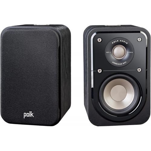  Polk Audio Signature Series S10 Bookshelf Speakers (Pair, Black) ? 4” Driver, Surround Sound, Power Port Technology, Detachable Magnetic Grille (Discontinued by Manufacturer)