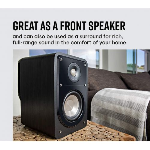  Polk Audio Signature Series S15 Bookshelf Speakers (Pair, Black) ? 5.25” Driver, Surround Sound, Power Port Technology, Detachable Magnetic Grille (Discontinued by Manufacturer)