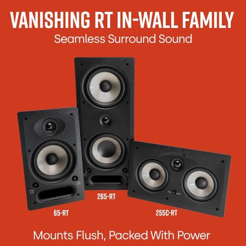  Polk Audio 265-RT 3-way In-Wall Speaker - The Vanishing Series Easily Fits in Ceiling/Wall High-Performance Audio - Use in Front, Rear or as Surrounds With Power Port & Paintable G