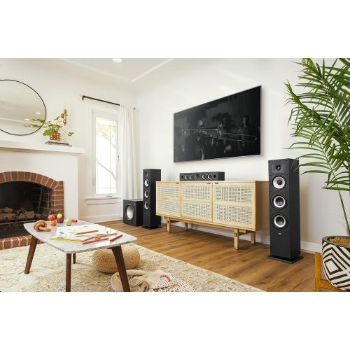  Polk Audio Polk Monitor XT35 Slim Center Channel Speaker - Hi-Res Audio Certified, Dolby Atmos & DTS:X Compatible, 1 Terylene Tweeter & Four 3 Dynamically Balanced Woofer, Wall-Mountable, Mid