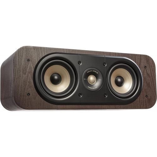  Polk Audio Polk Signature Elite ES30 Center Channel Speaker - Hi-Res Audio Certified and Dolby Atmos & DTS:X Compatible, 1 Tweeter & Two 5.25 Woofers, Dual Power Port for Effortless Bass, Con