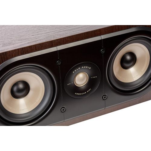  Polk Audio Polk Signature Elite ES30 Center Channel Speaker - Hi-Res Audio Certified and Dolby Atmos & DTS:X Compatible, 1 Tweeter & Two 5.25 Woofers, Dual Power Port for Effortless Bass, Con