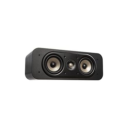  Polk Audio Polk Signature Elite ES30 Center Channel Speaker - Hi-Res Audio Certified and Dolby Atmos & DTS:X Compatible, 1 Tweeter & Two 5.25 Woofers, Dual Power Port for Effortless Bass, Stu