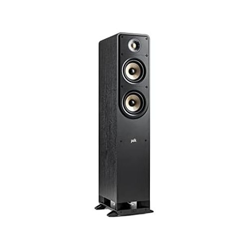  Polk Audio Polk Signature Elite ES50 Tower Speaker - Hi-Res Audio Certified and Dolby Atmos & DTS:X Compatible, 1 Tweeter & (2) 5.25 Woofers, Power Port Technology for Effortless Bass, Stunni