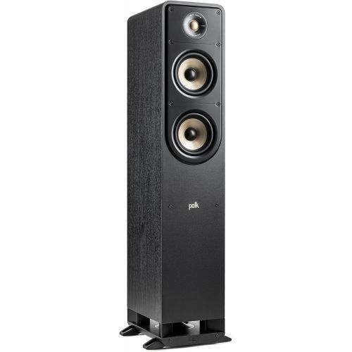  Polk Audio Polk Signature Elite ES50 Tower Speaker - Hi-Res Audio Certified and Dolby Atmos & DTS:X Compatible, 1 Tweeter & (2) 5.25 Woofers, Power Port Technology for Effortless Bass, Stunni