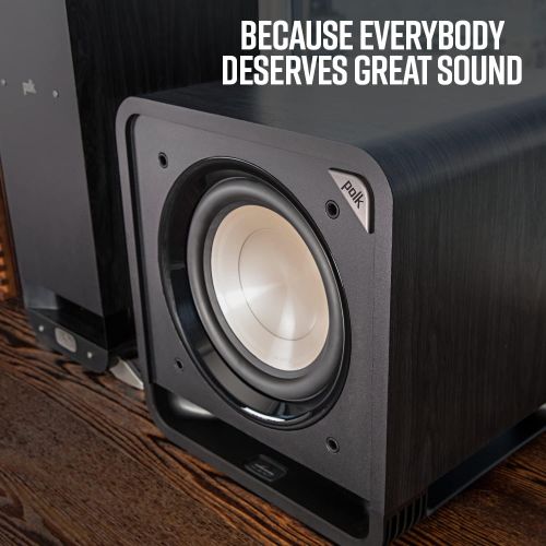  Polk Audio HTS 12 Powered Subwoofer with Power Port Technology 12” Woofer, up to 400W Amp For the Ultimate Home Theater Experience Modern Sub that Fits in any Setting Washed Black