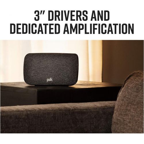  Polk Audio Polk SR2 Wireless Surround Sound Speakers for Select Polk React and Polk Magnifi Sound Bars - Immersive Surround Sound, Easy Set Up, Multiple Placement Options