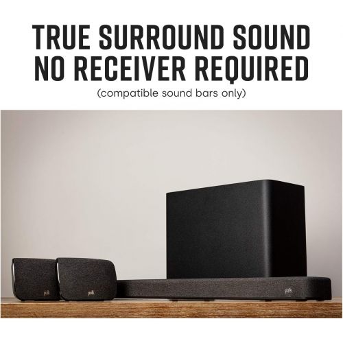  Polk Audio Polk SR2 Wireless Surround Sound Speakers for Select Polk React and Polk Magnifi Sound Bars - Immersive Surround Sound, Easy Set Up, Multiple Placement Options