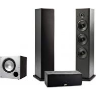 Polk Audio T Series 3.1 Channel Complete Home Theater System with Powered Subwoofer One (1) T30 Center Channel, Two (2) T50 Tower Speakers Wi-Fi, Alexa, HEOS Built-in