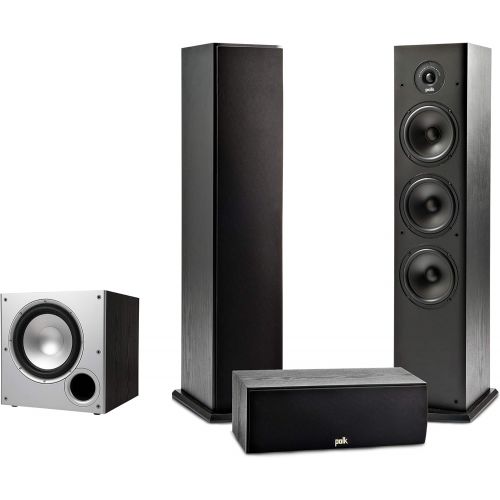  Polk Audio T Series 3.1 Channel Complete Home Theater System with Powered Subwoofer One (1) T30 Center Channel, Two (2) T50 Tower Speakers Wi-Fi, Alexa, HEOS Built-in