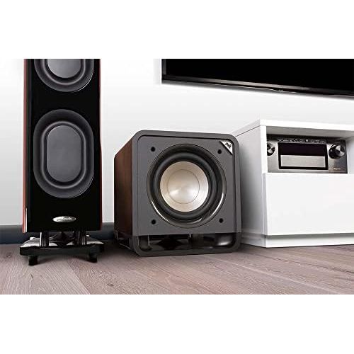  Polk Audio HTS 10 Active Subwoofer for Home Cinema Sound Systems and Music, 10 Inch Bass Box, 200 Watt