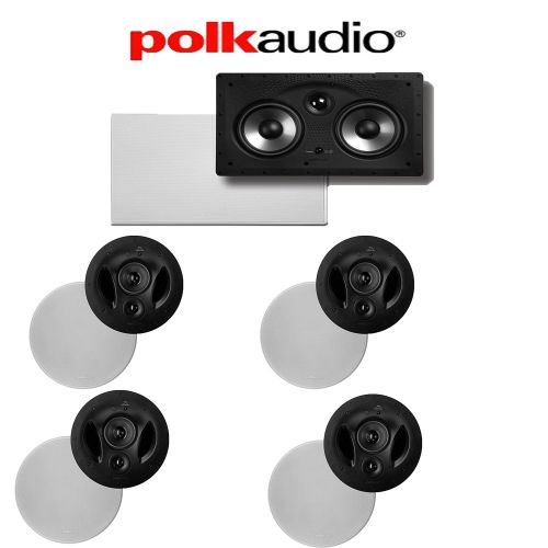  (4) Polk Audio 90-RT + (1) Polk Audio 255C-RT 5.0 High Performance In-WallIn-Ceiling Home Theater System