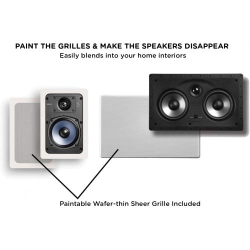  Polk Audio RC85i 2-Way In-Wall Speakers (Pair, White)